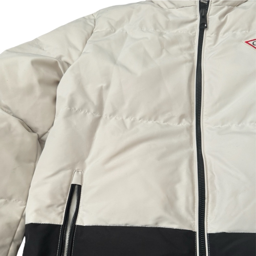 Guess | NWOT Men black and white Heavy-Weight Colorblock Puffer Jacket size L - Picture 8 of 11